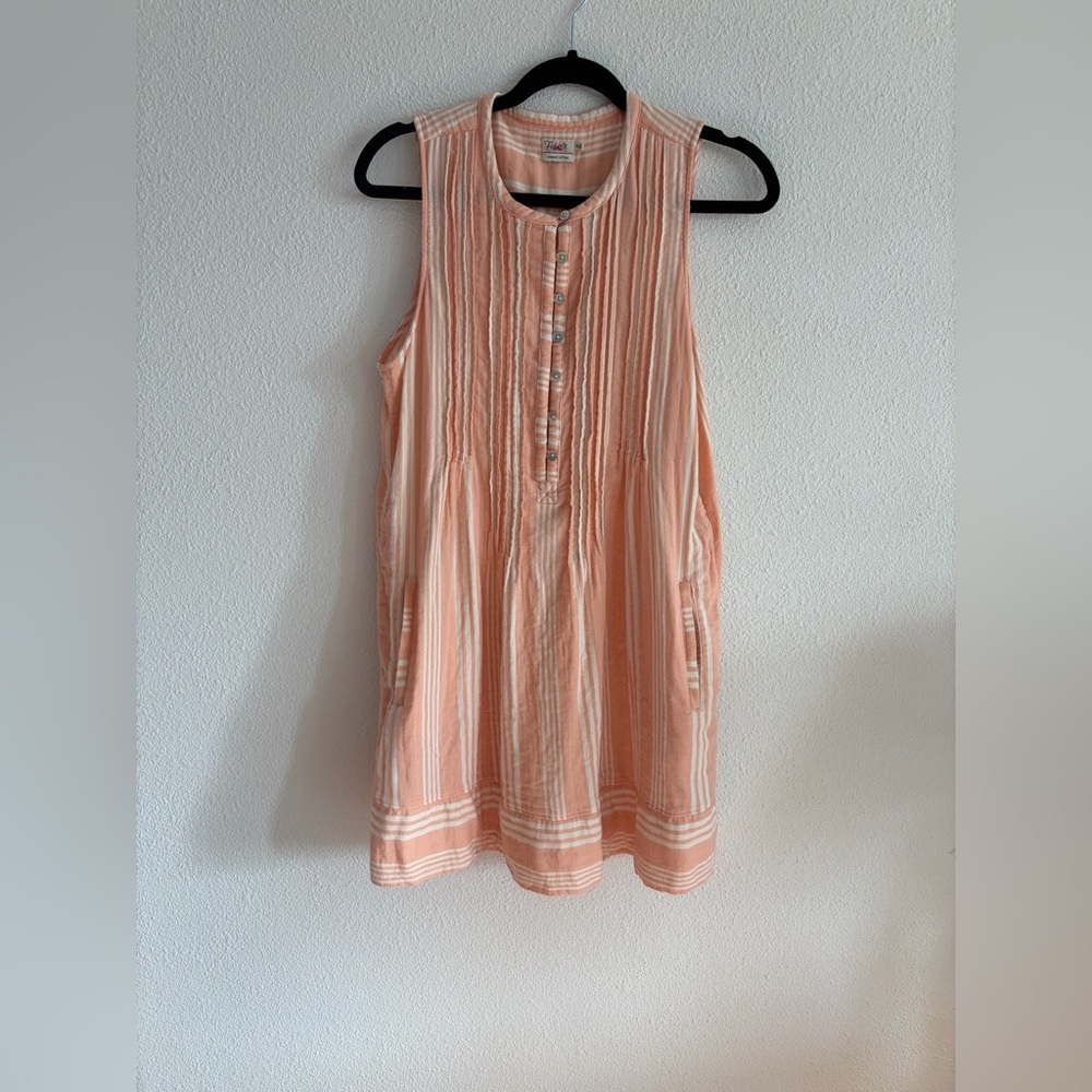 Faherty 100% organic cotton gauze tank top dress size medium